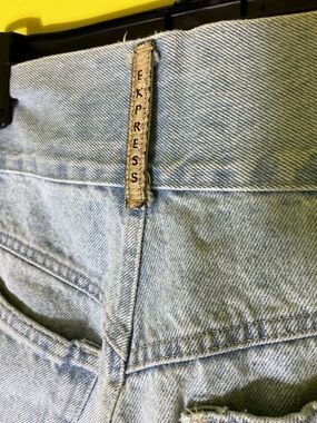 Vintage High Waist Light Wash Express Jean shorts 90s 100% cotton